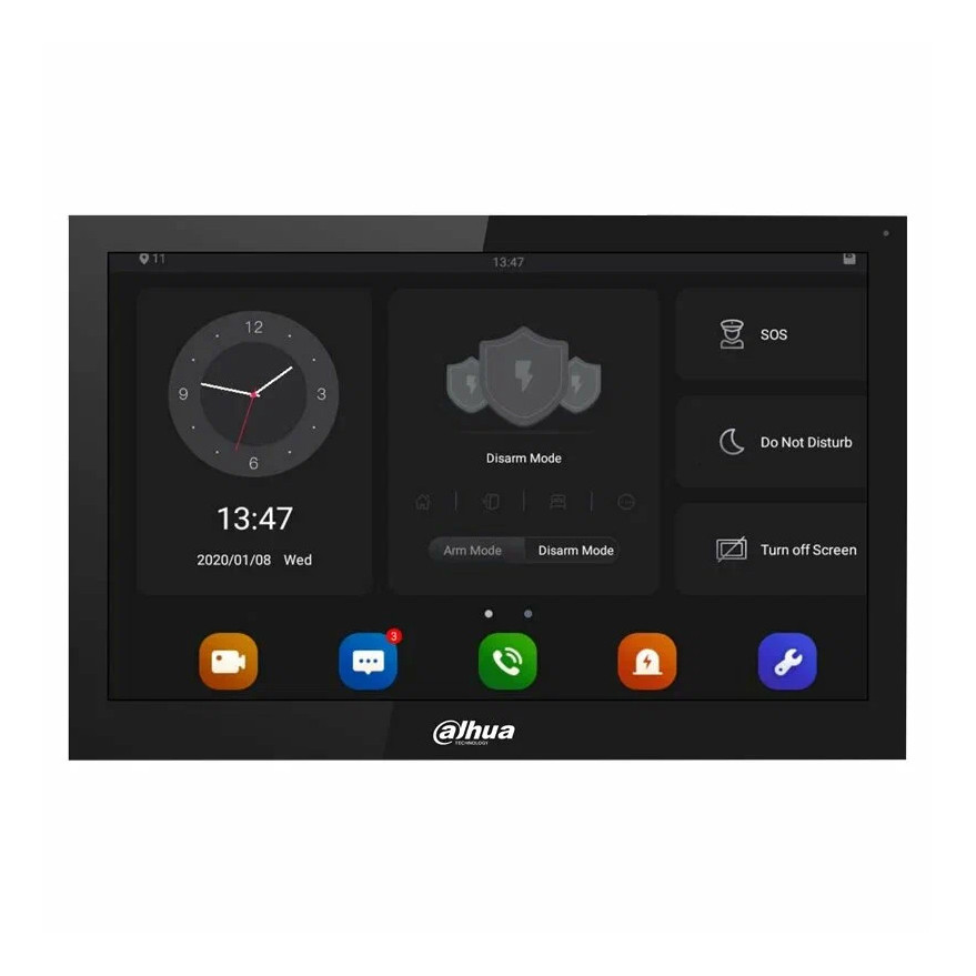 Видеодомофон Dahua DHI-VTH5341G-W черный