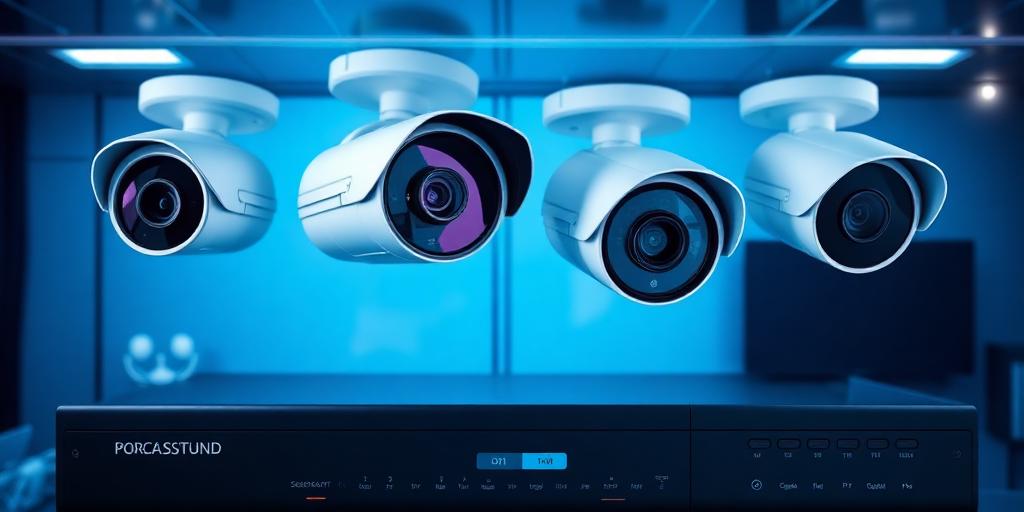 Комплект из 4 камер — Система видеонаблюдения с дистанционным управлением и записью 24/7