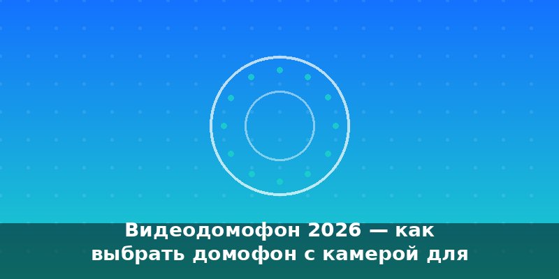 Видеодомофон 2026 — как выбрать домофон с камерой для кварти…